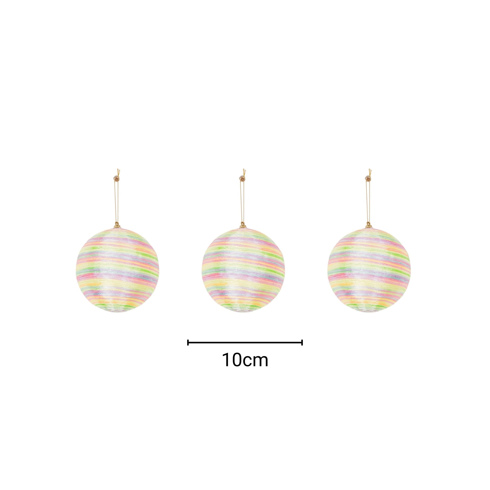 Xmas Balls- neoonvärvides - 10 cm