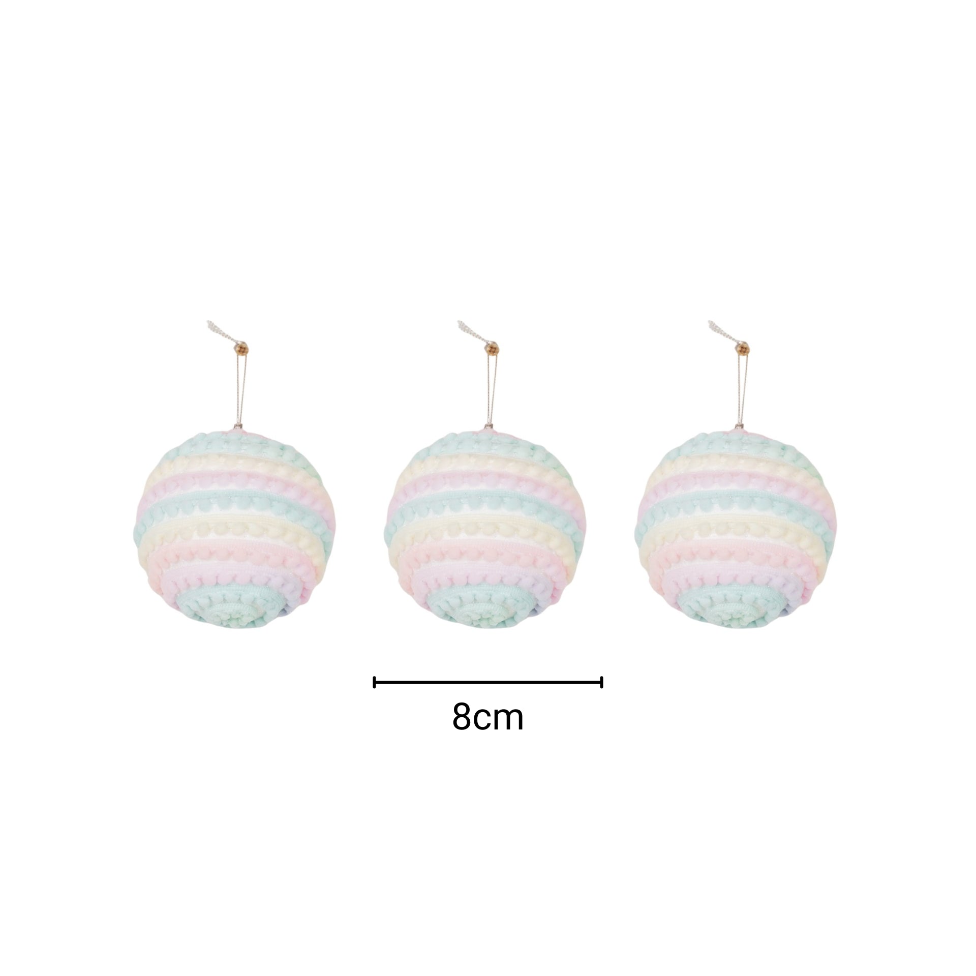 Xmas Balls- Unicorn Colours- 8cm