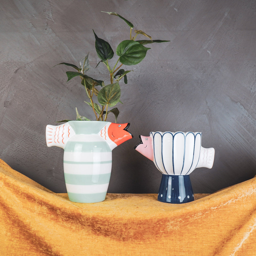 Kala - Sinine/Valge/Roosa - 21x13.5x18cm