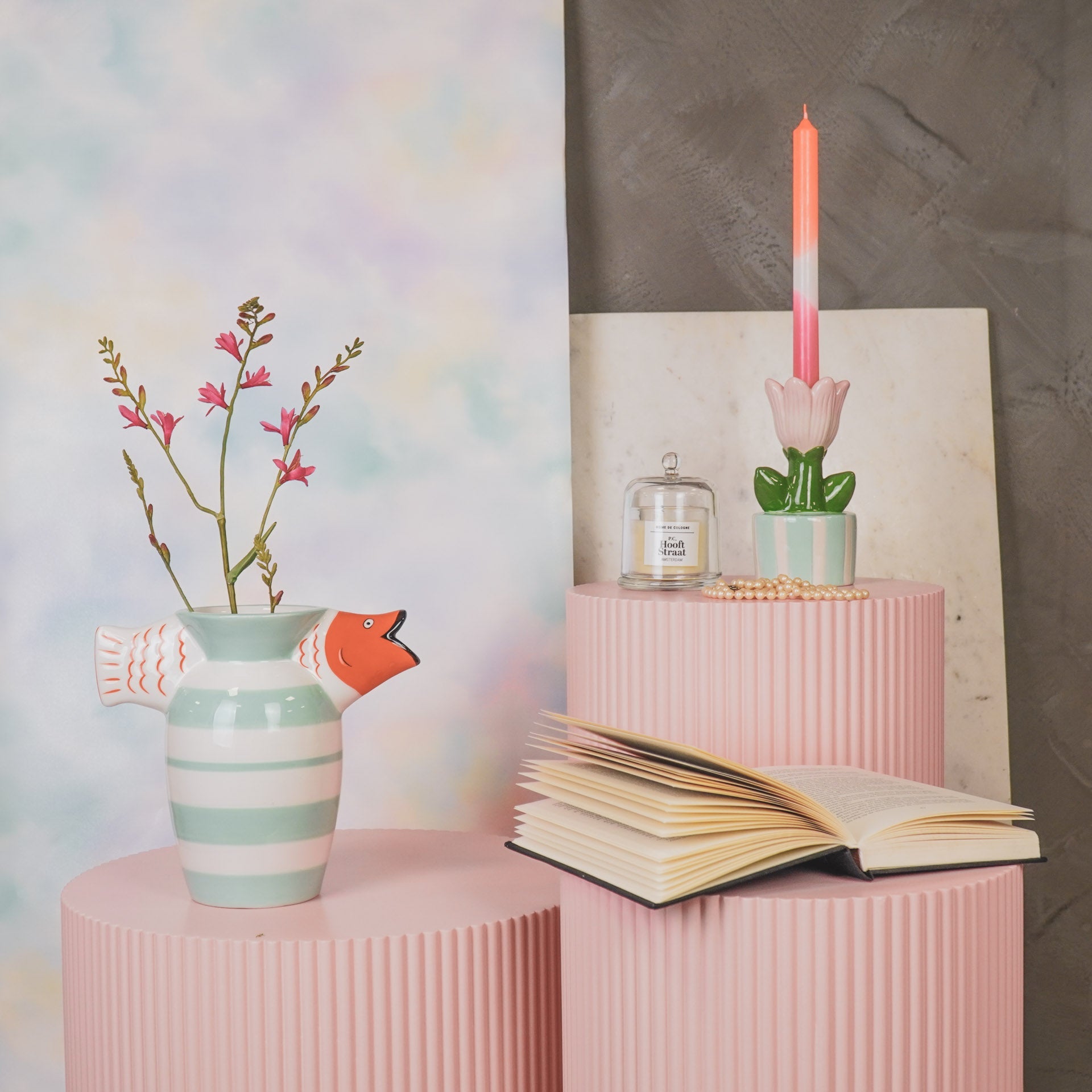 Kala - Piparmünt/Valge/Oranž - 23x12.5x21cm