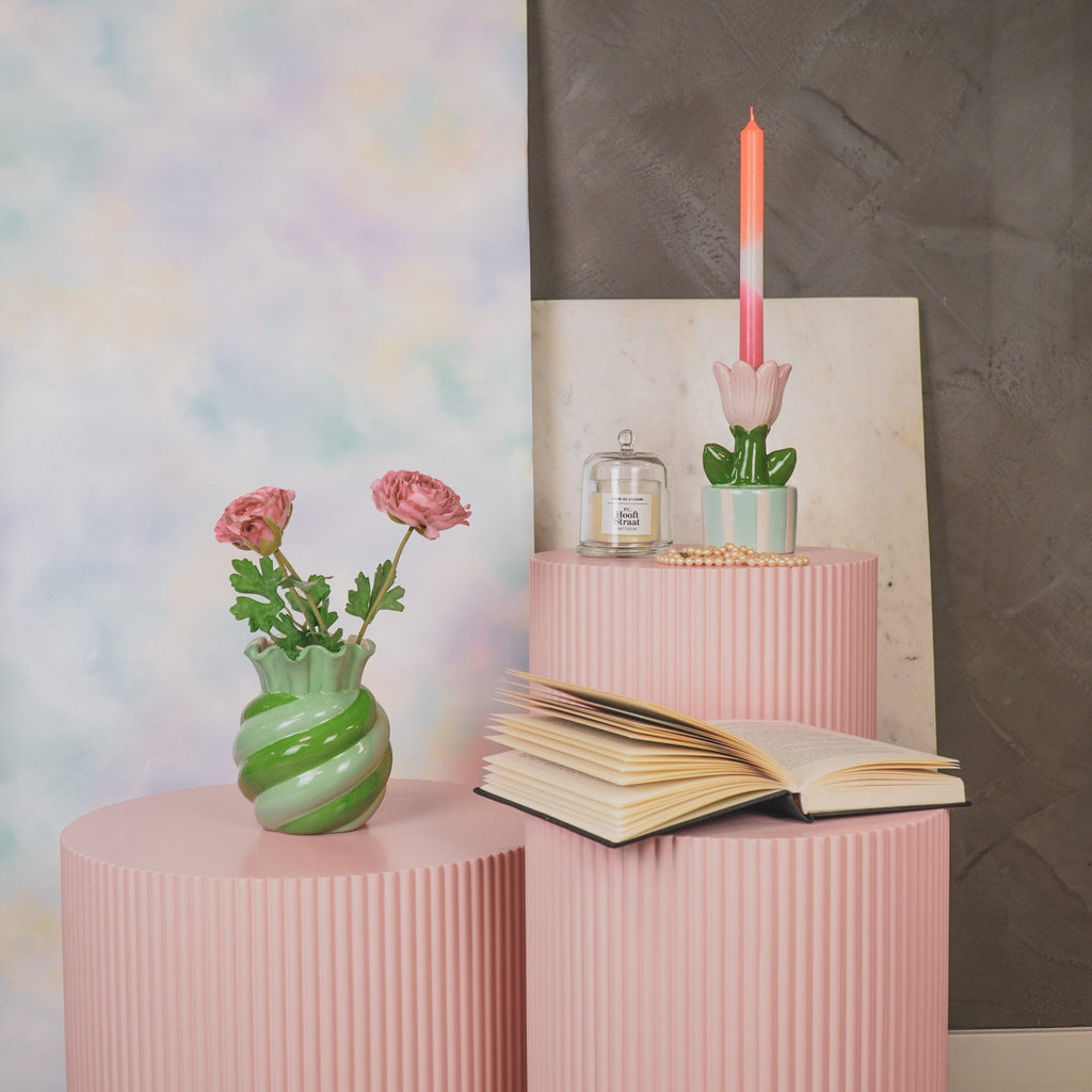 Swirl - piparmünt/roheline - 13x13x15.5cm