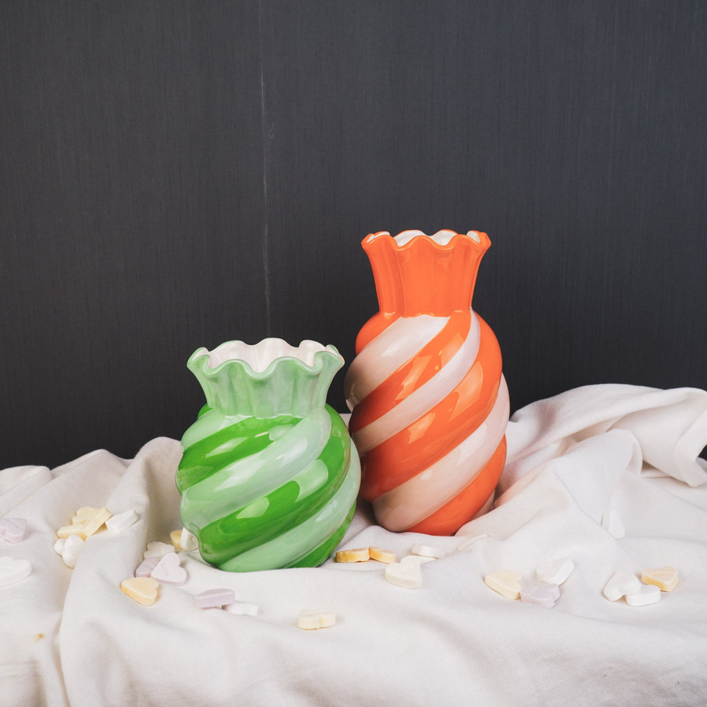 Swirl - piparmünt/roheline - 13x13x15.5cm