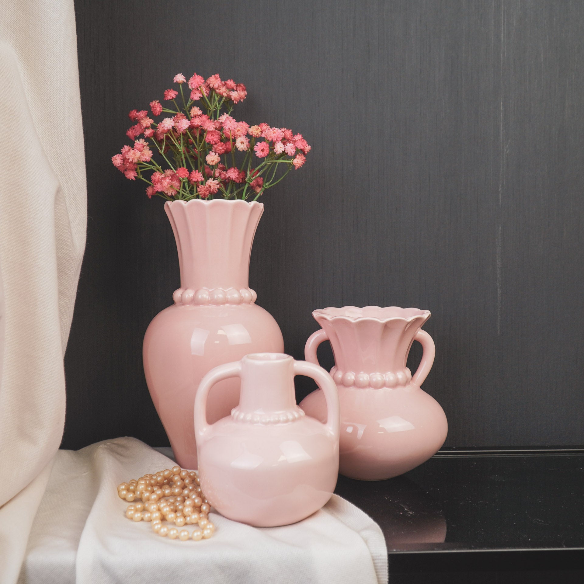 Pärlkael - Heleroosa - 11x10x12cm