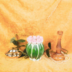 Tulbid - Hele roosa/roheline - 12,5x12,5x16cm