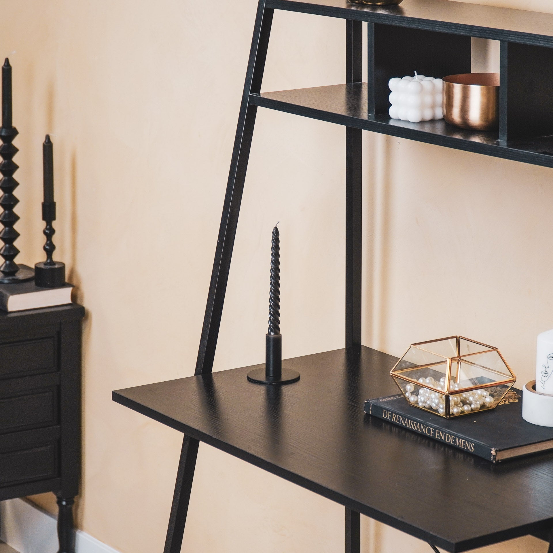 Küünlajalg - Must - 8x8x6,5cm