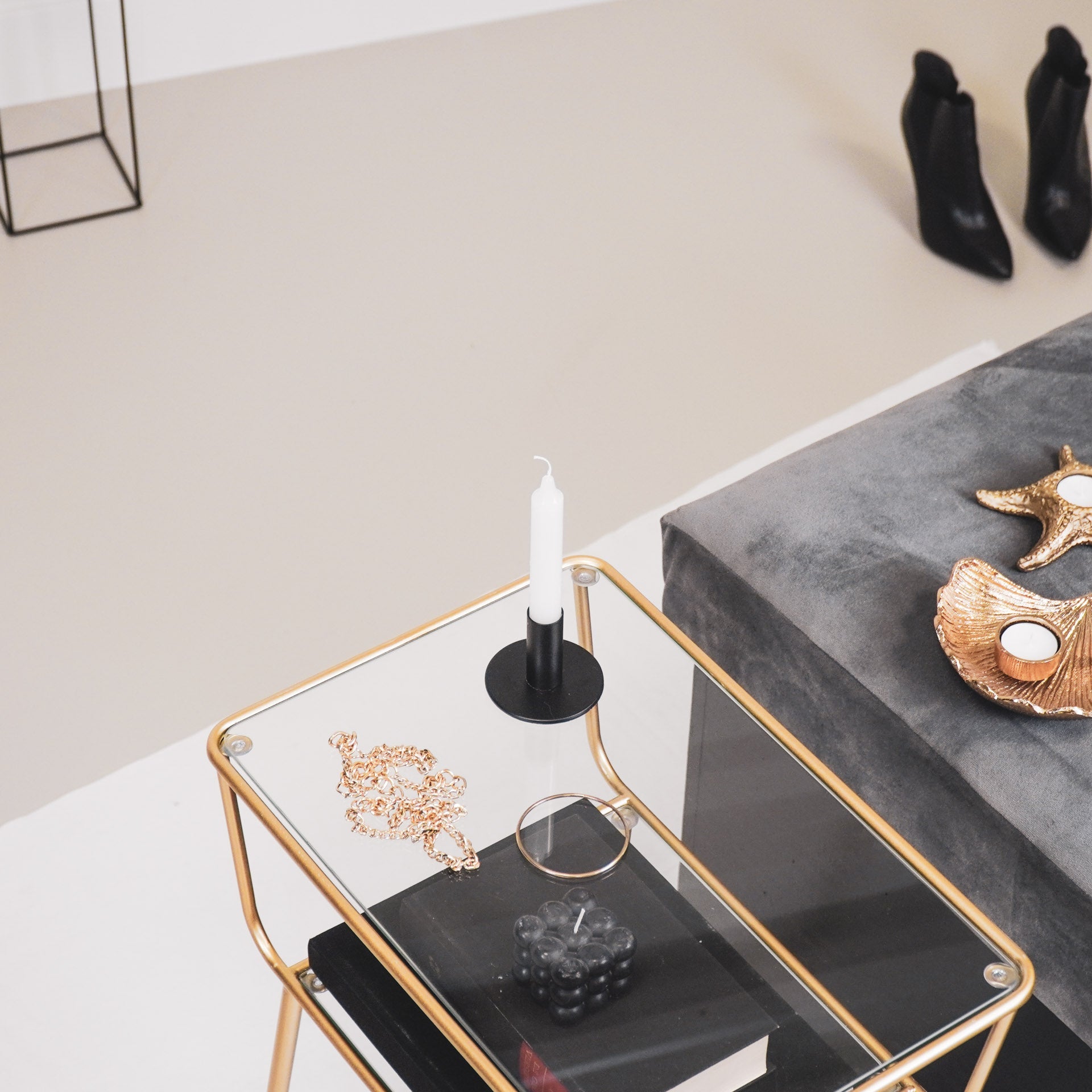 Küünlajalg - Must - 8x8x6,5cm