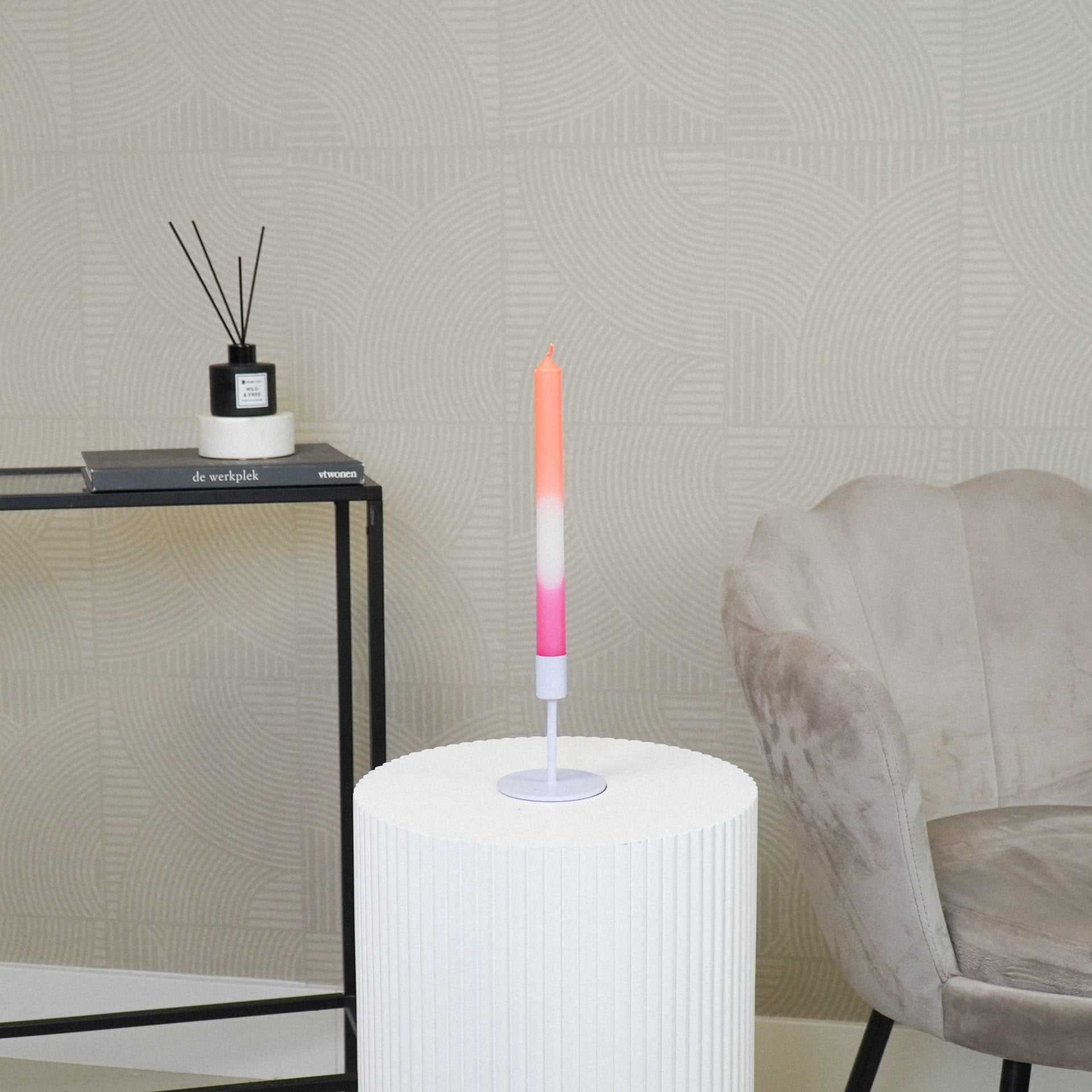 Küünlajalg - Lilla - 8x8x10cm