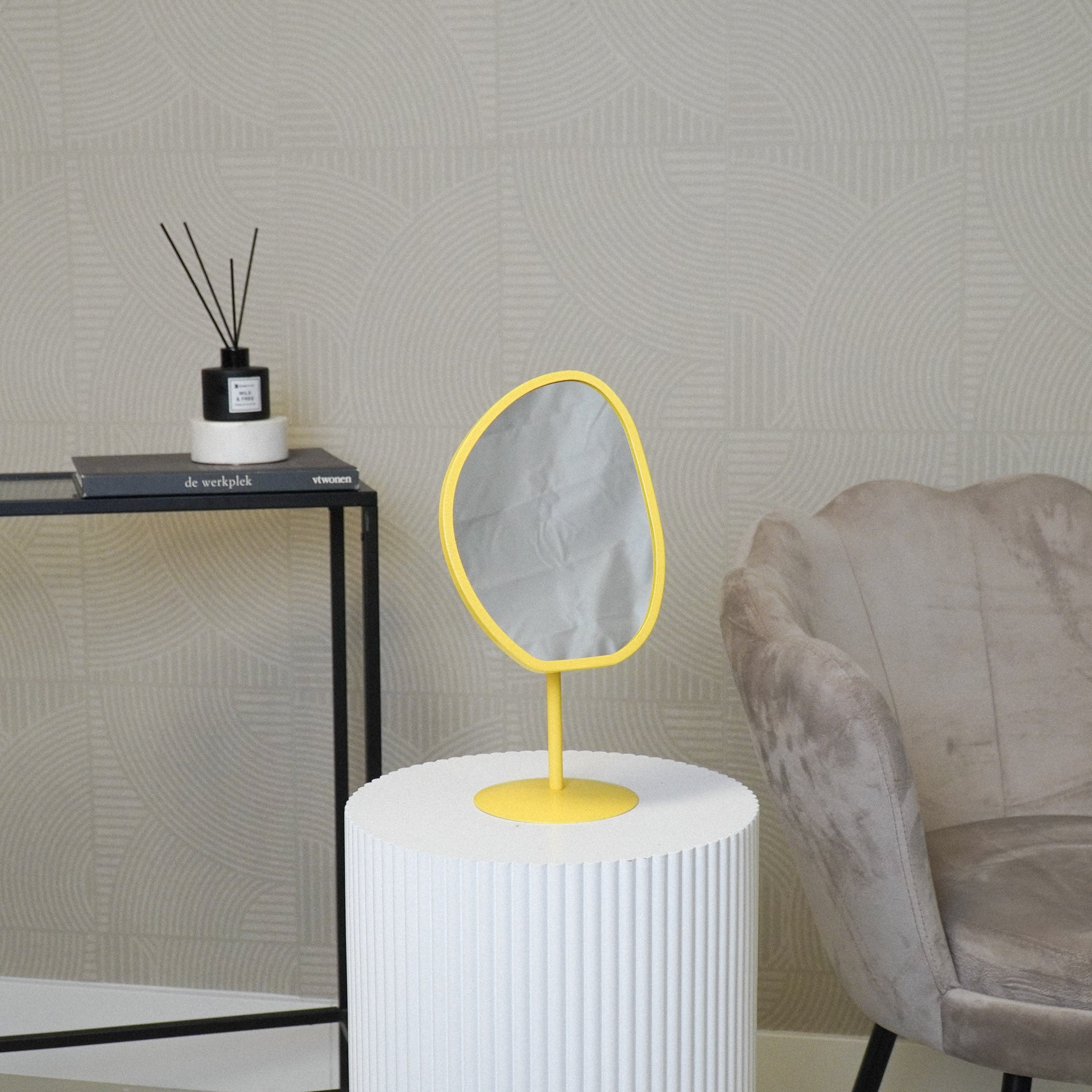 Meigipeegel - Orgaaniline - Neoonkollane - 16,5x12x31,5cm