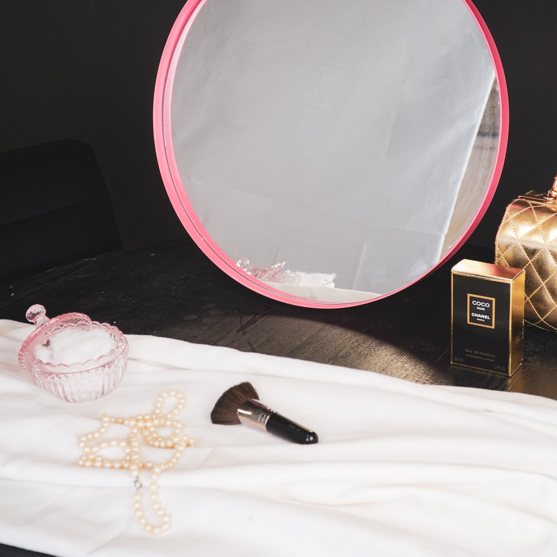 Seinapeegel ümmargune - roosa - Ø60cm