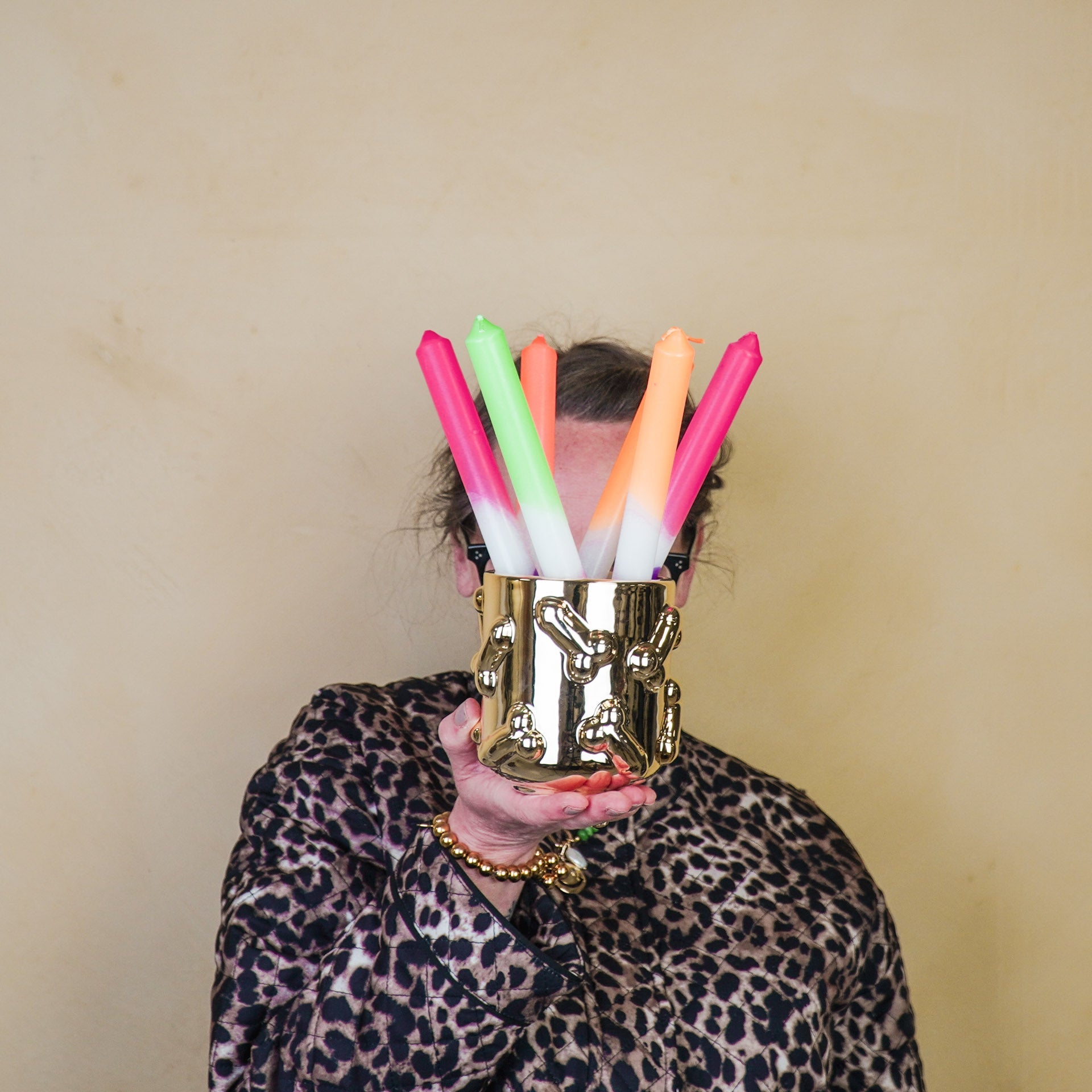 Pott - Dick - Kuldne - 11x11x11,5cm