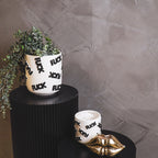 F*ck - Valge/Must - 17,5x17,5x17,5cm