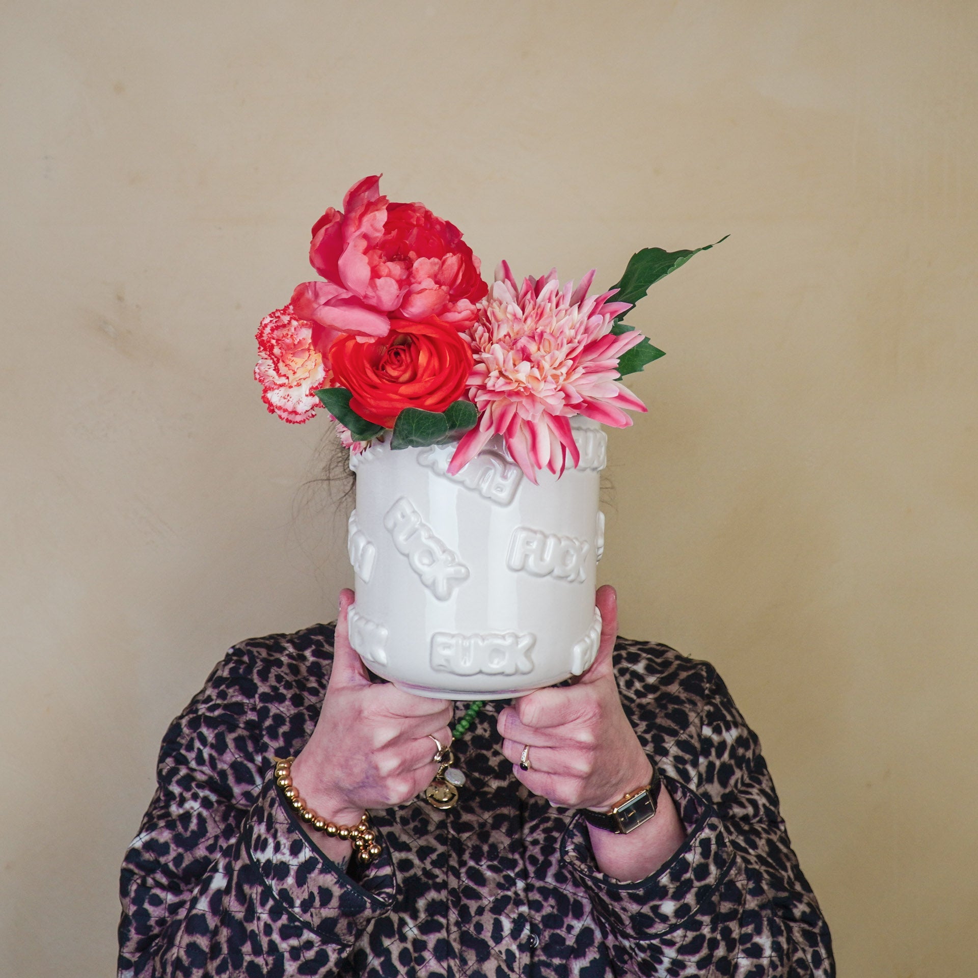 F*ck - Beež - 17,5x17,5x17,5cm