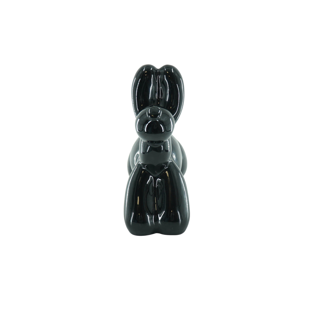 Money Bank Balloon Dog- Black-17x7x17cm