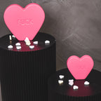 Candy Heart 'FUCK'- Neon Pink- 20x4x18,5cm