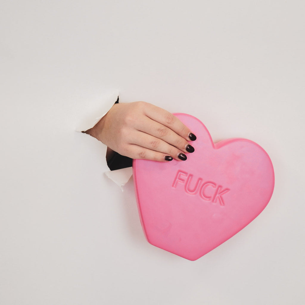 Candy Heart 'FUCK'- Neon Pink- 20x4x18,5cm