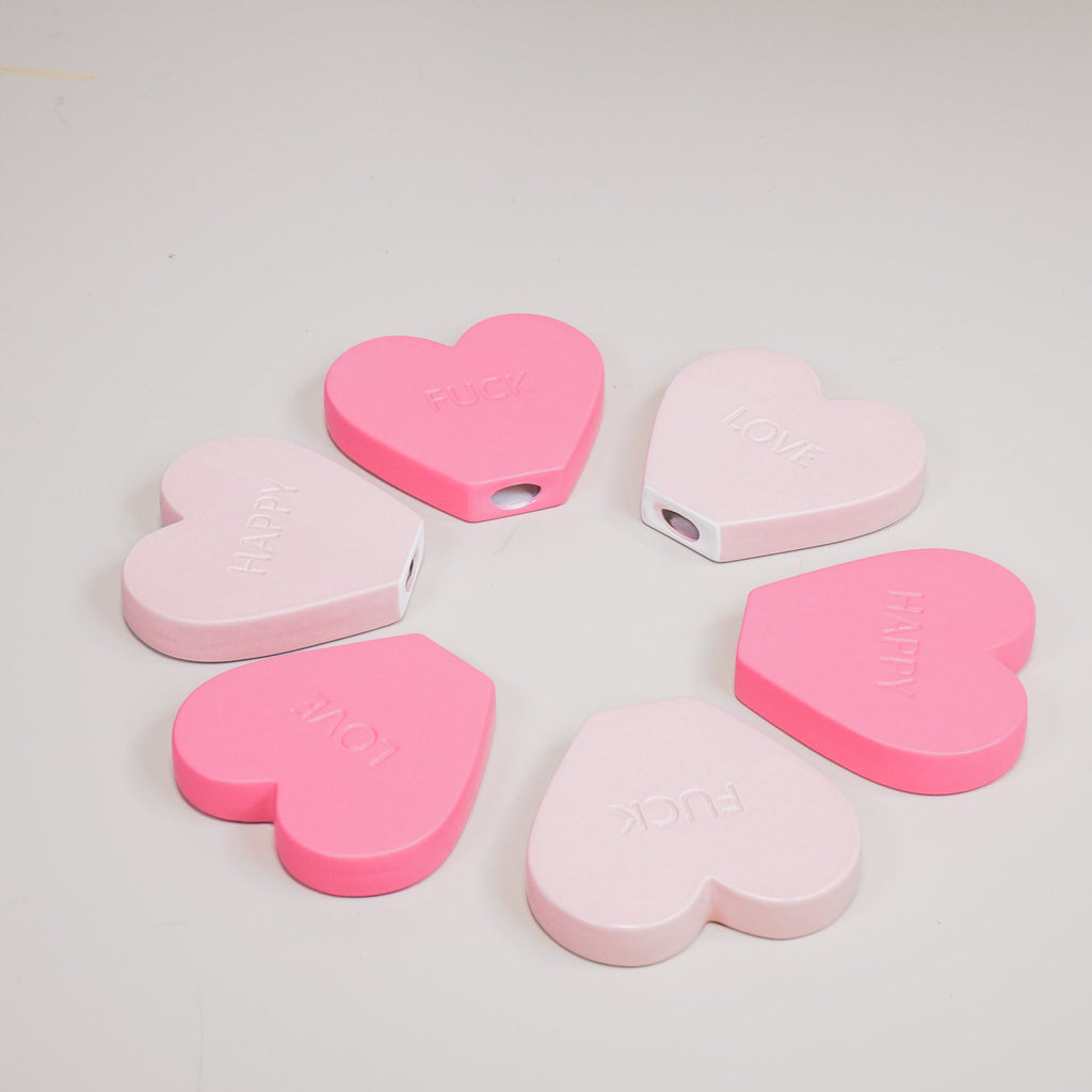 Candy Heart 'FUCK'- Neon Pink- 20x4x18,5cm