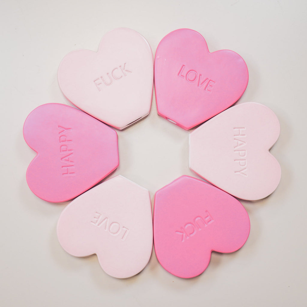 Candy Heart 'FUCK'- Neon Pink- 20x4x18,5cm