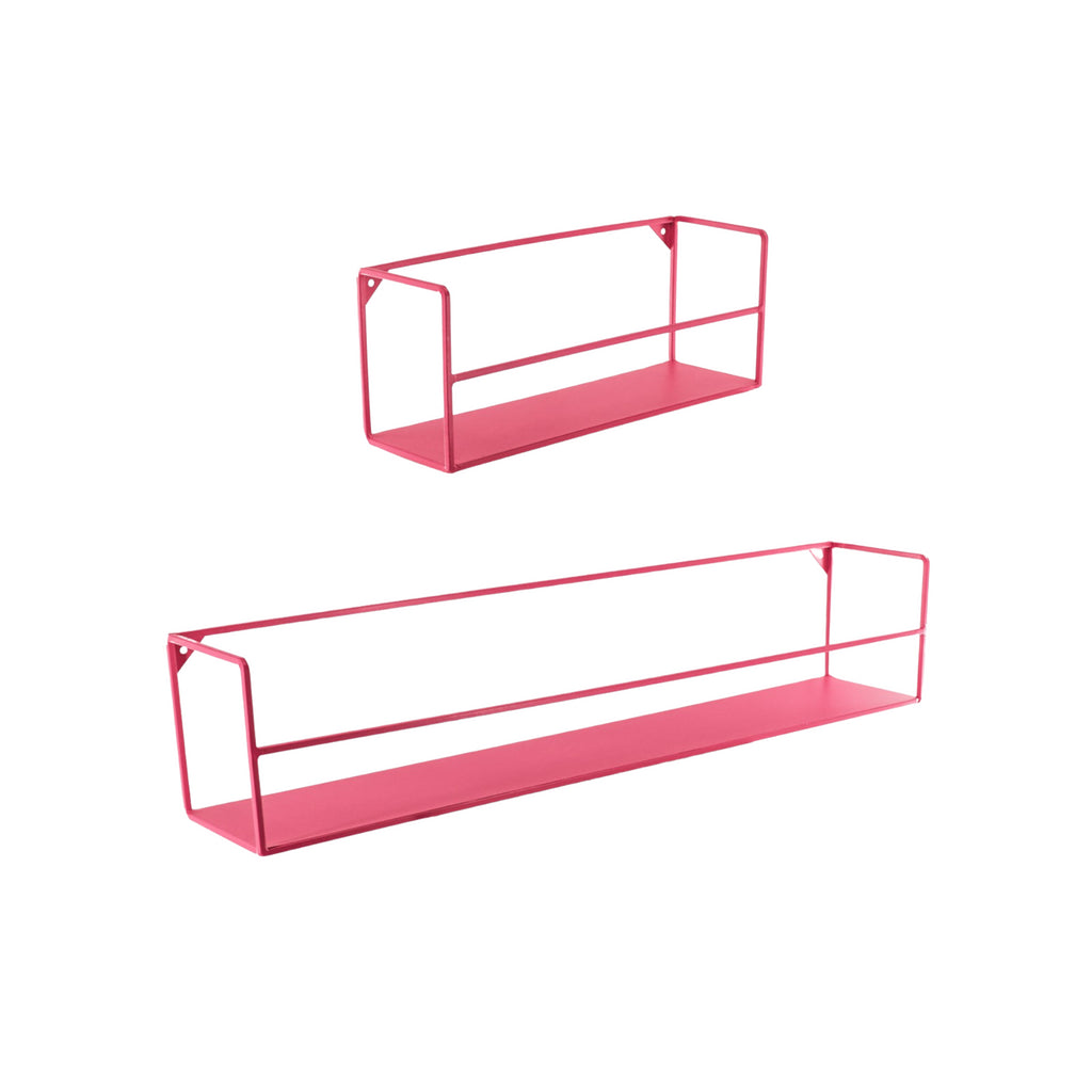 Seinariiul - neoonroosa - 2 tk komplekt - 40|80x14x16cm