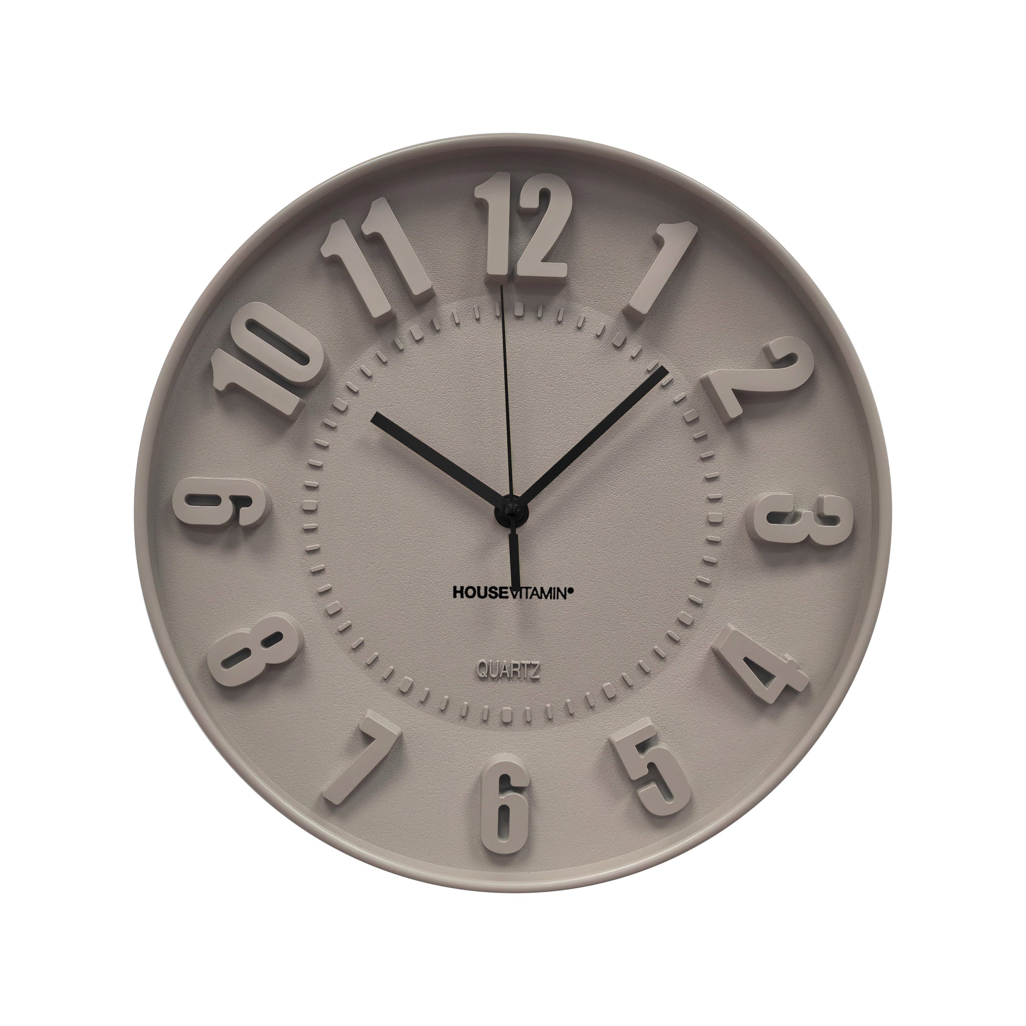 Seinakell numbritega - hallikaspruun - 30x30x4cm