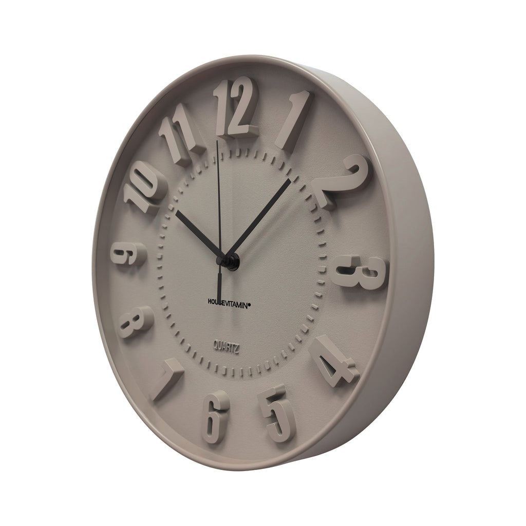 Seinakell numbritega - hallikaspruun - 30x30x4cm