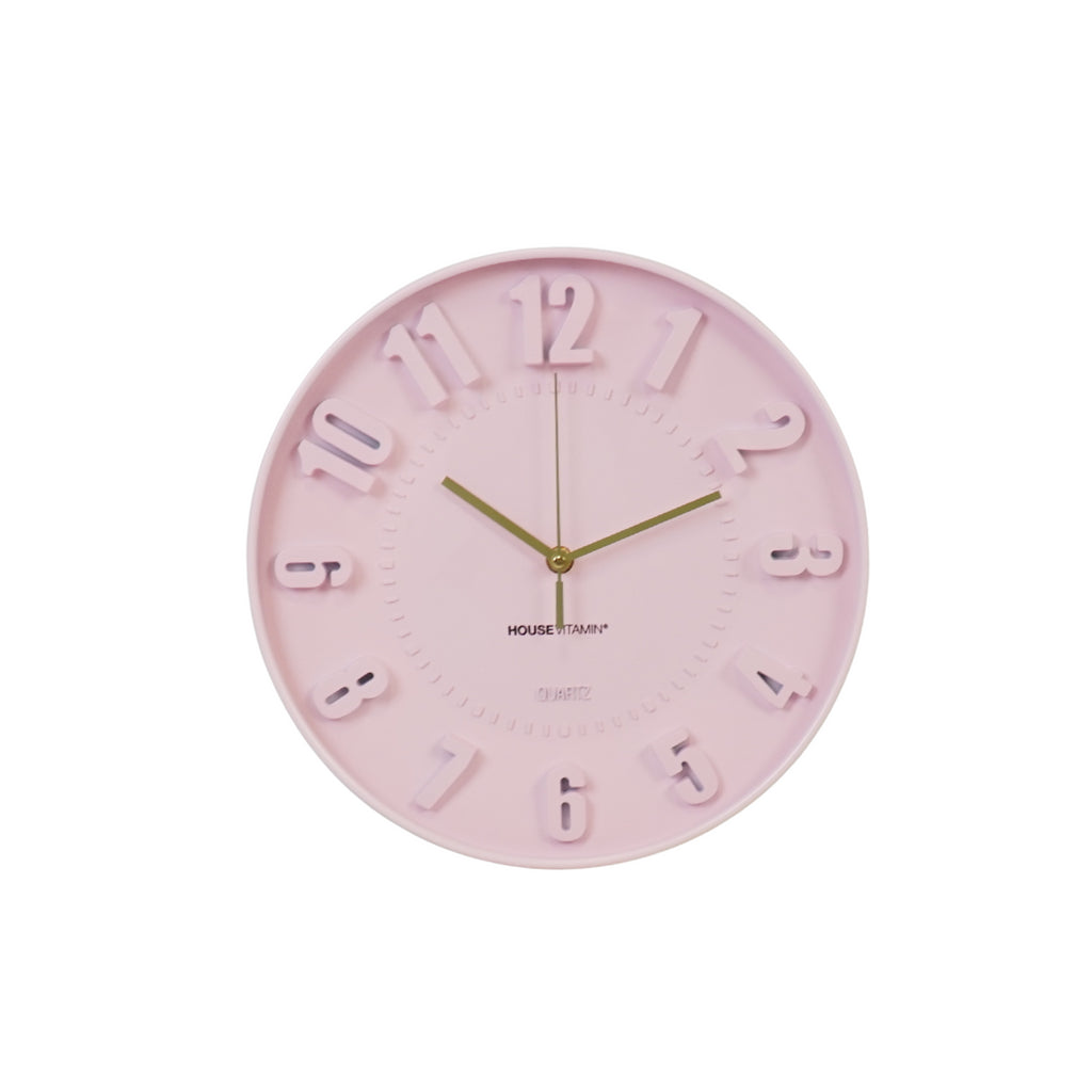 Seinakell numbritega - heleroosa - 30x30x4cm