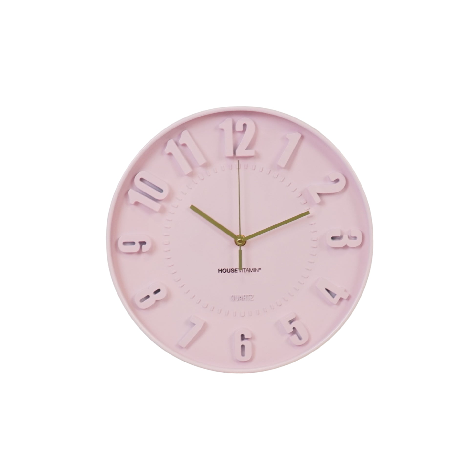 Seinakell numbritega - heleroosa - 30x30x4cm