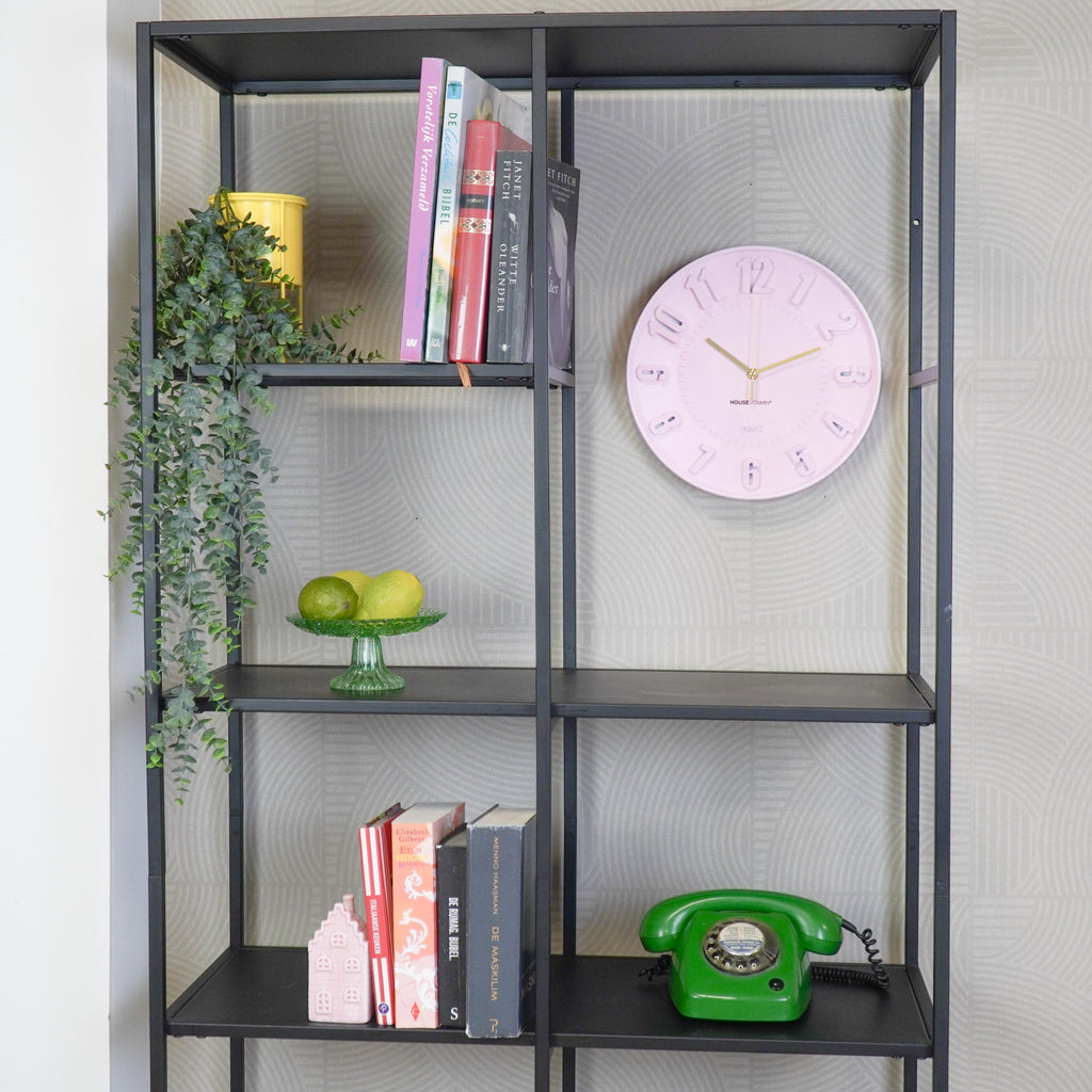 Seinakell numbritega - heleroosa - 30x30x4cm