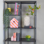 Seinakell Kägu - Mustriga - Oranž/Roosa - 24x27x9cm