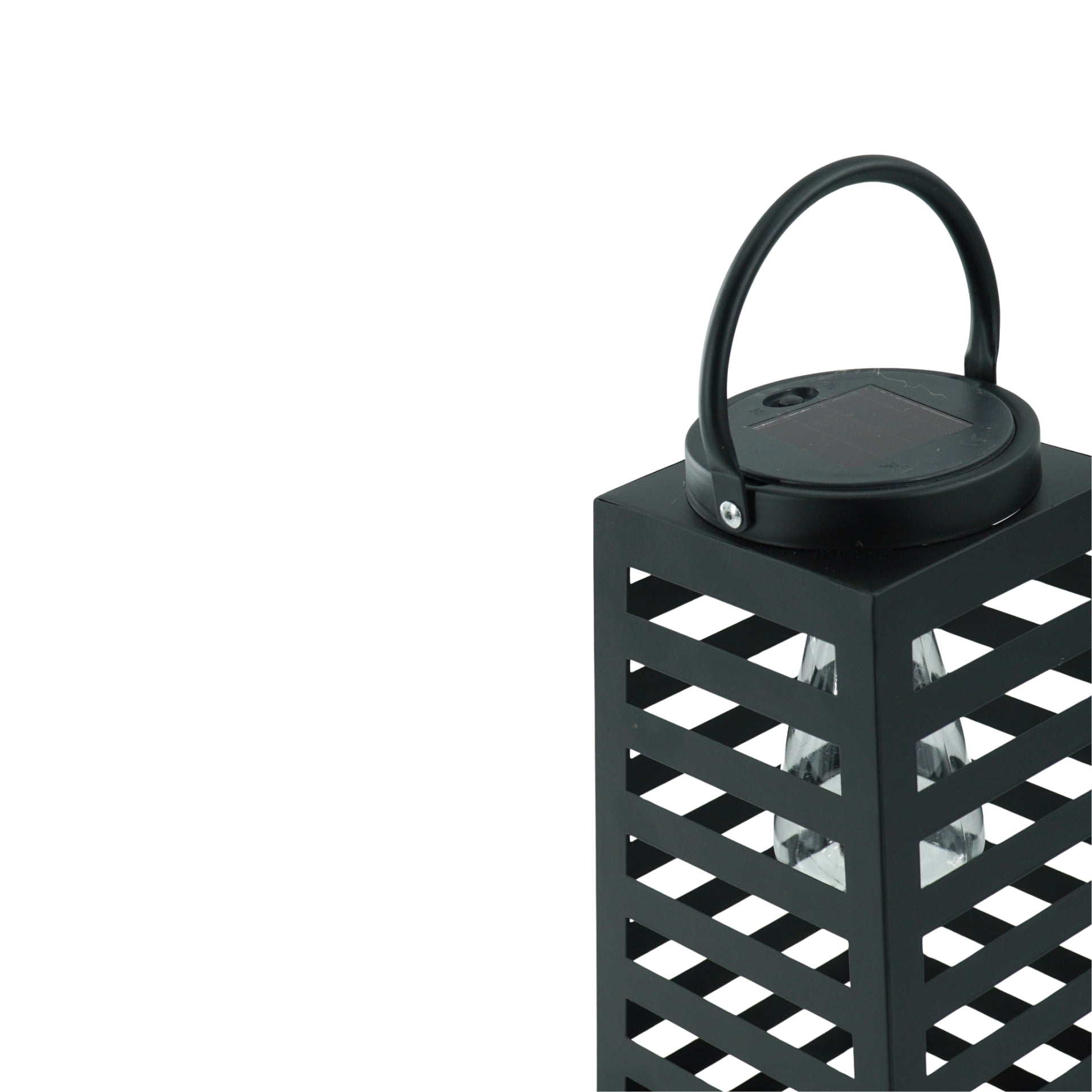 Latern päikeseenergial töötav - Must - 14x32,5cm