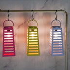 Latern päikeseenergial töötav - Kollane - 14x32,5cm