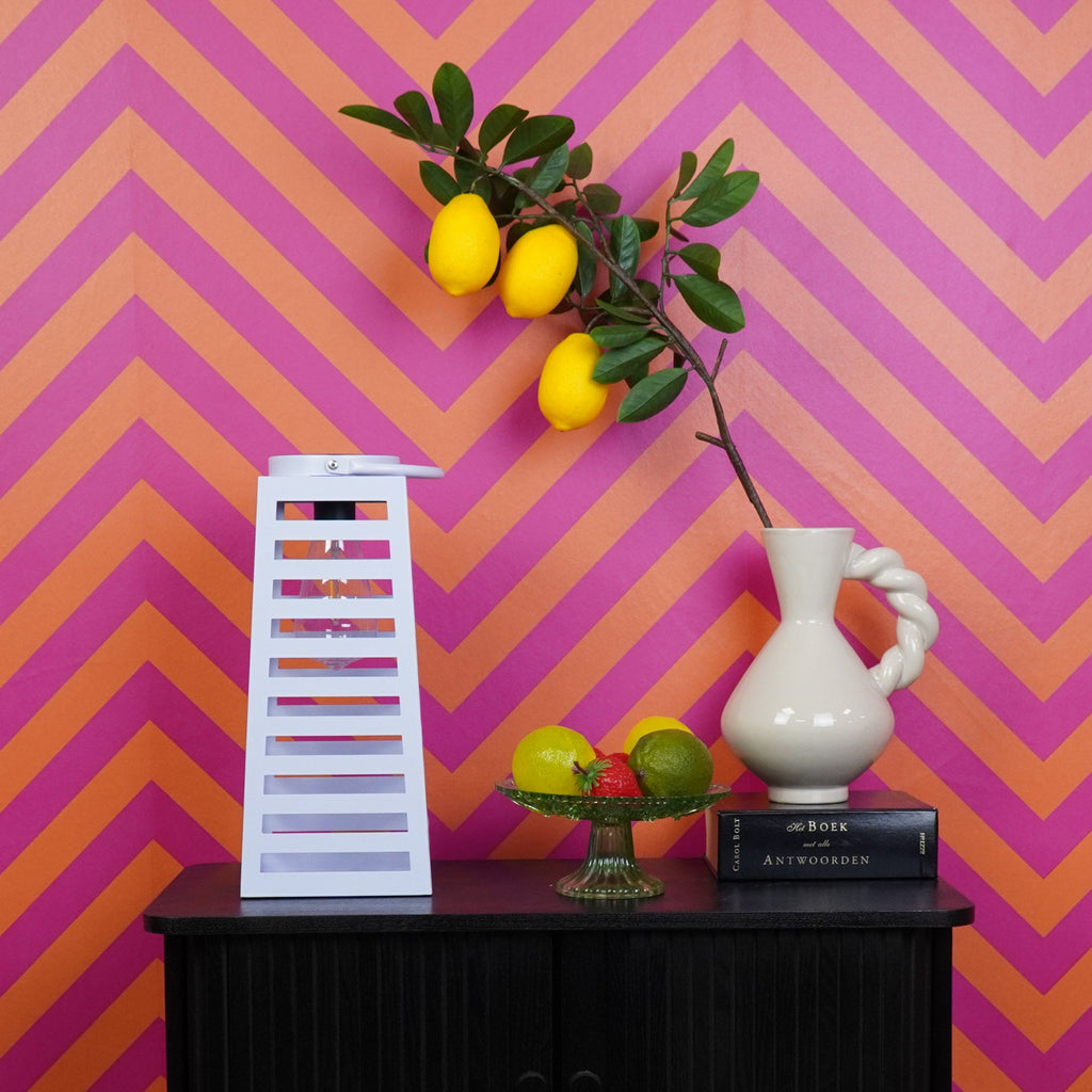 Latern päikeseenergial töötav - Lila - 14x32,5cm