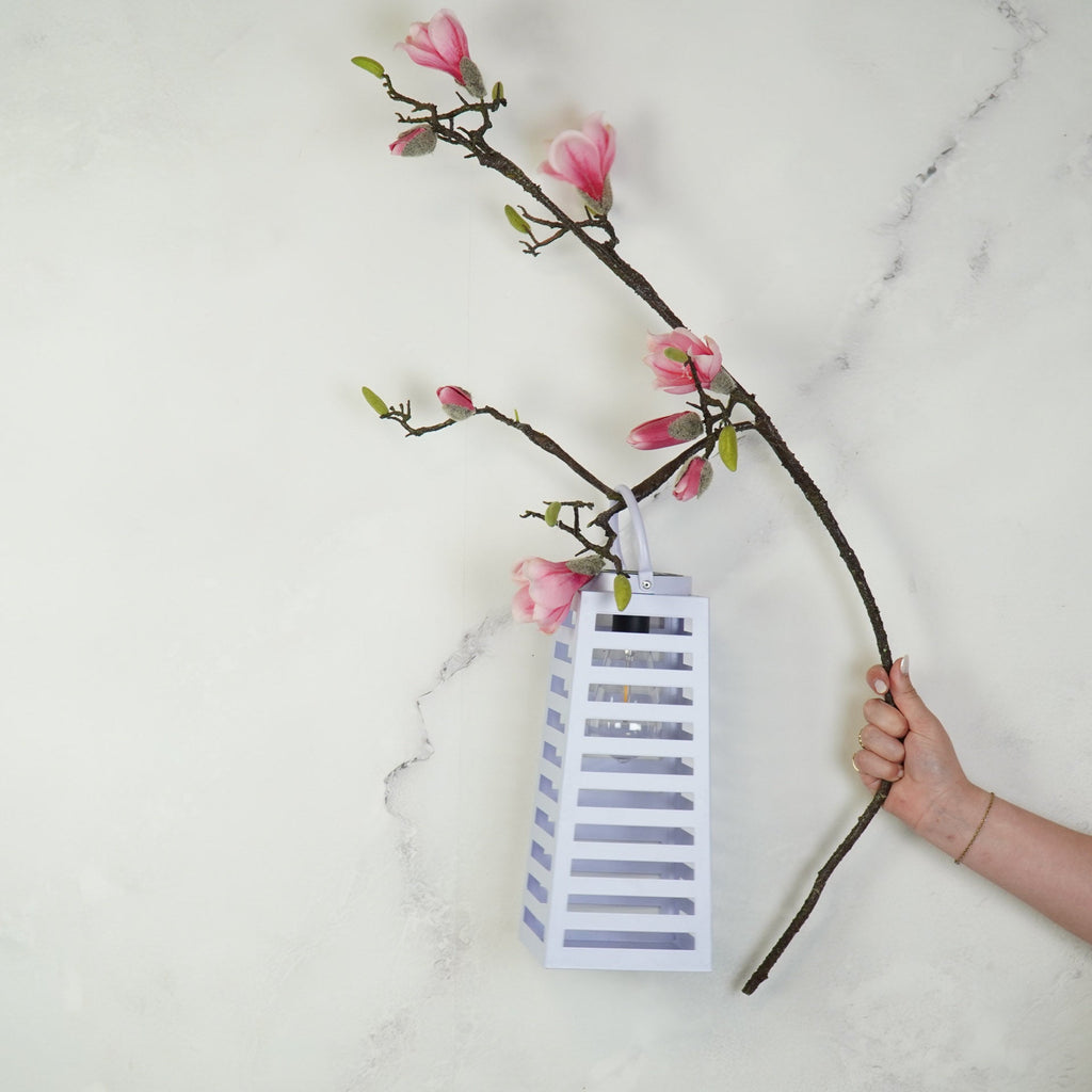 Latern päikeseenergial töötav - Lila - 14x32,5cm