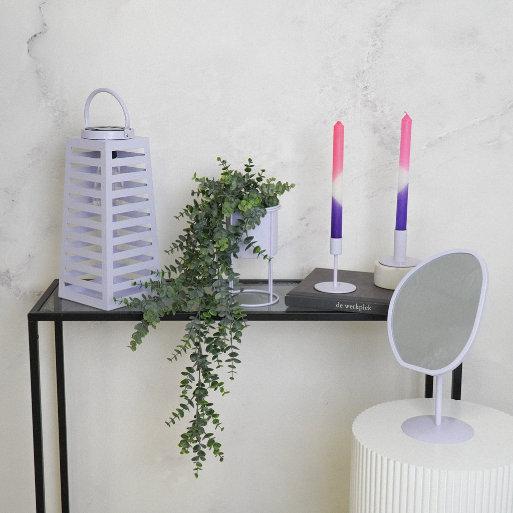 Latern päikeseenergial töötav - Lila - 14x32,5cm