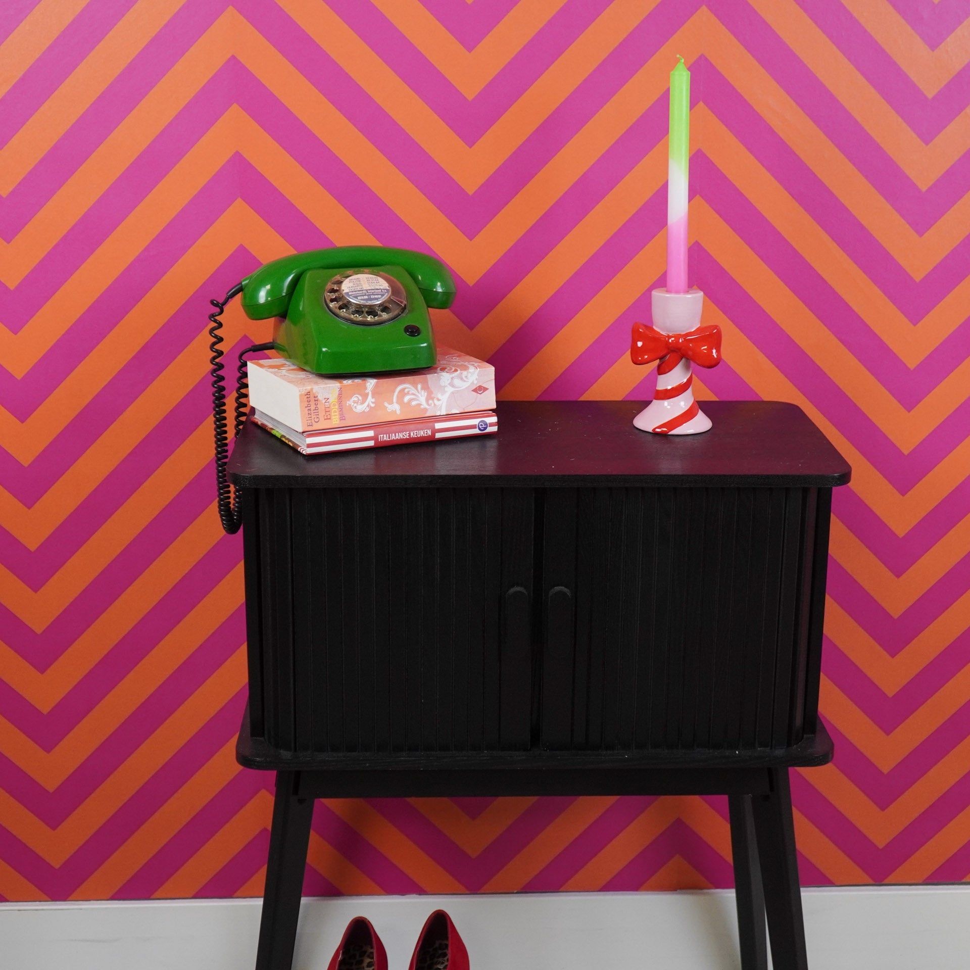 Triibud&Lipsud - Roosa/Punane - 9x8x14cm