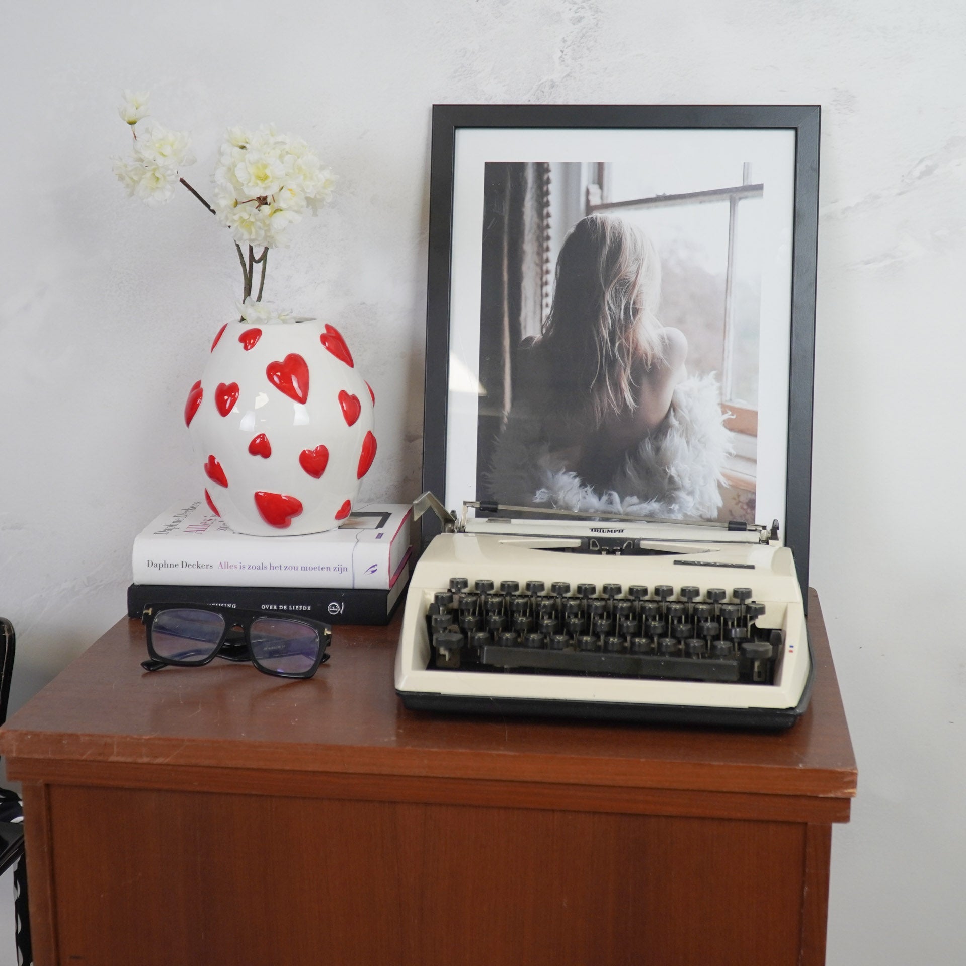 Lillevaas südametega - 16x16x17,5cm