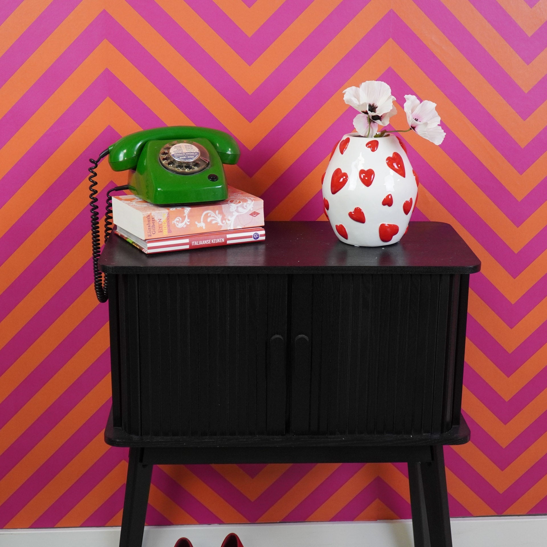 Lillevaas südametega - 16x16x17,5cm