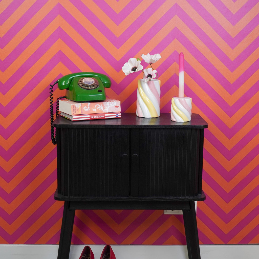 Vahukomm - Kollane/Roosa/Valge - 8,5x8,5x9cm