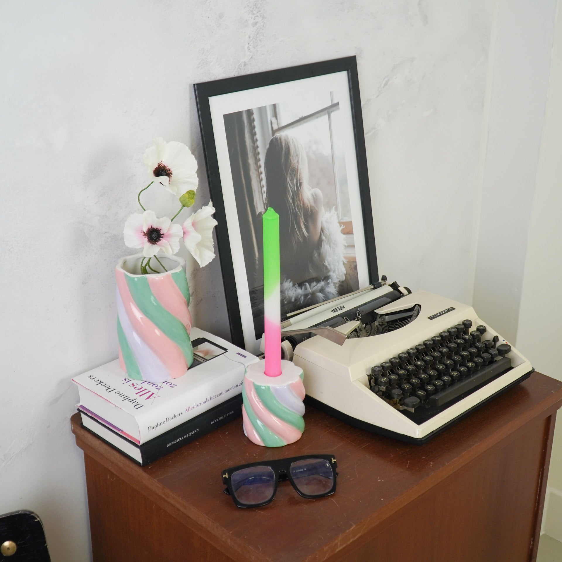 Vahukomm - Roosa/Mündihall/Lilla - 10x10x15cm