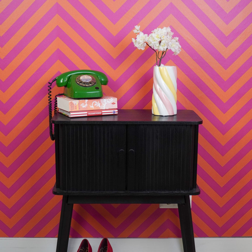 Vahukomm - Kollane/Roosa/Valge - 10,5x10,5x20cm