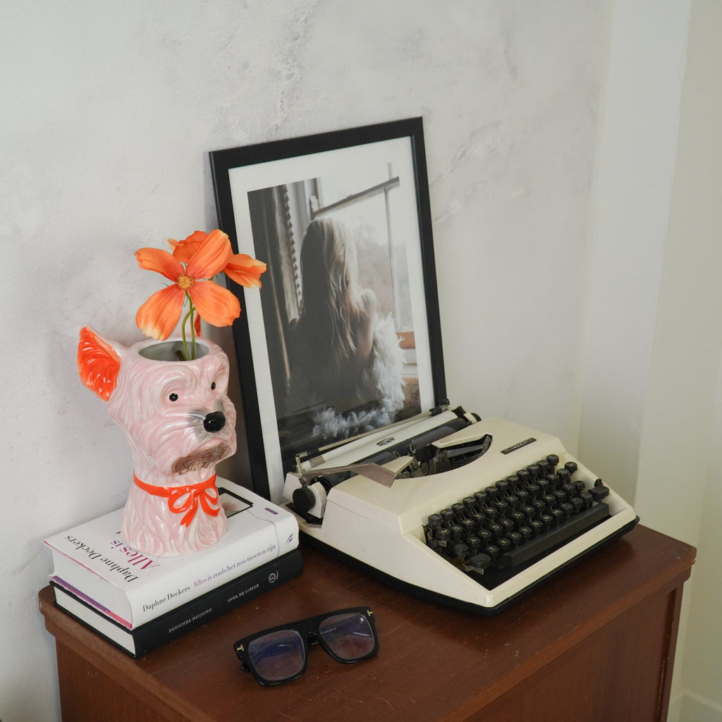 Lillevaas Koer - Roosa/Oranž - 14,5x13x23,5cm