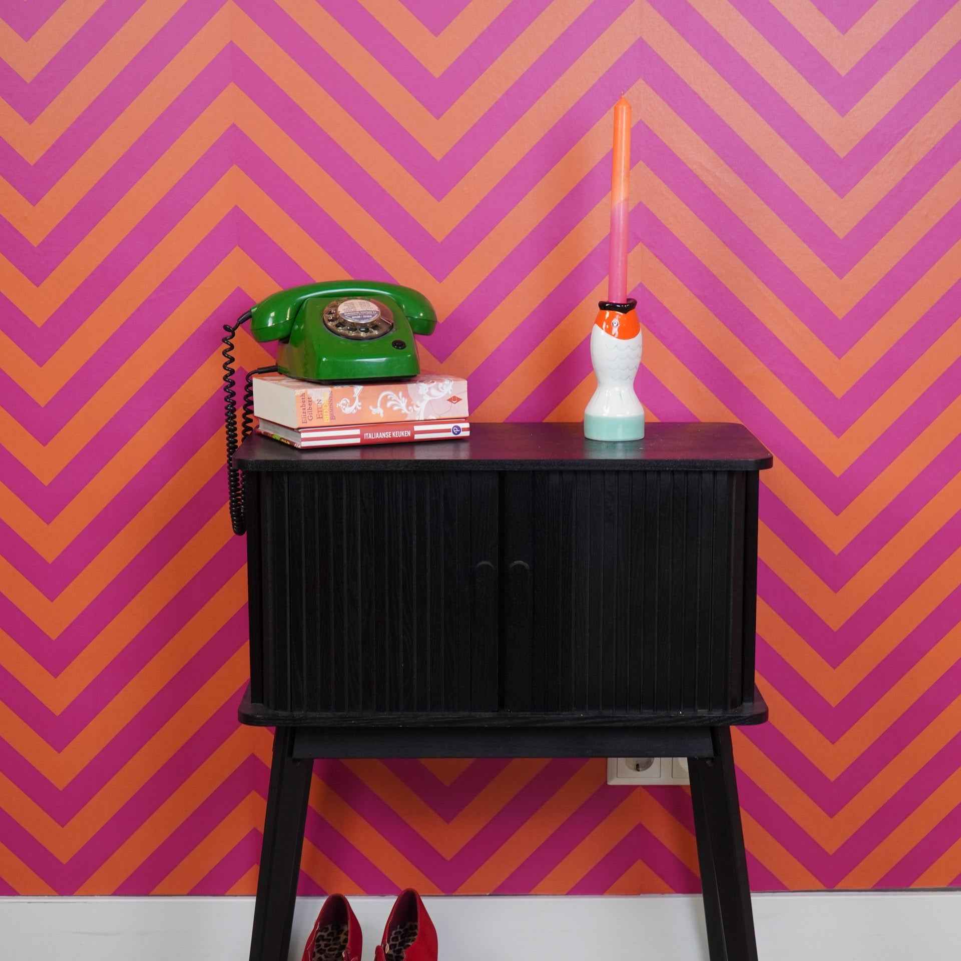 Kala - Piparmünt/Valge/Oranž - 7x7x16,5cm