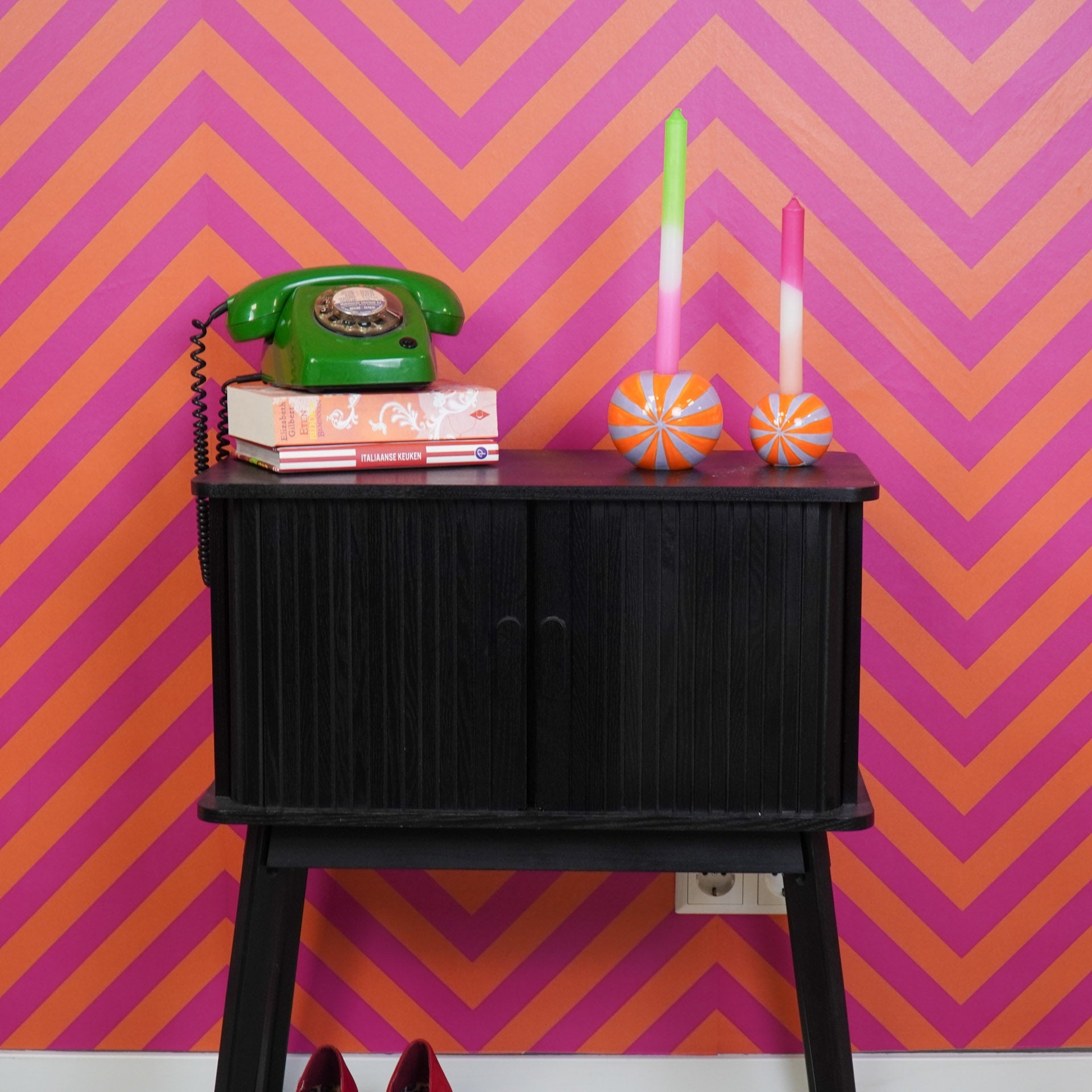 Swirl - Oranž/Lilla - 7x7x7cm