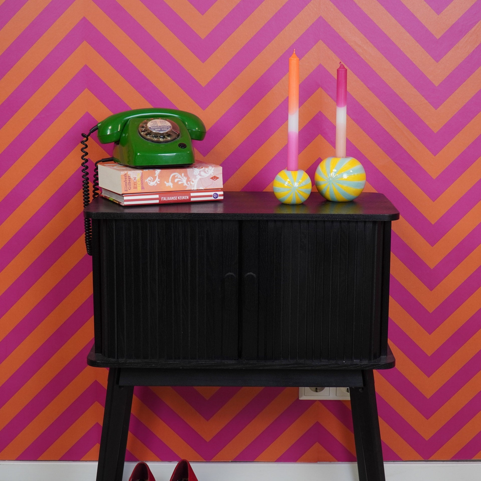 Swirl - Kollane/Mündiroheline - 10x10x10cm