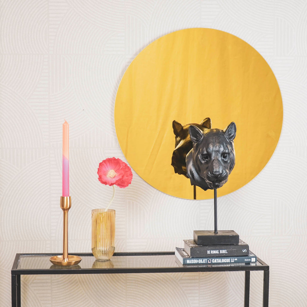 Peegel - kuldne klaas - 60x1x60cm