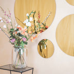 Peegel - kuldne klaas - 80x1x80cm